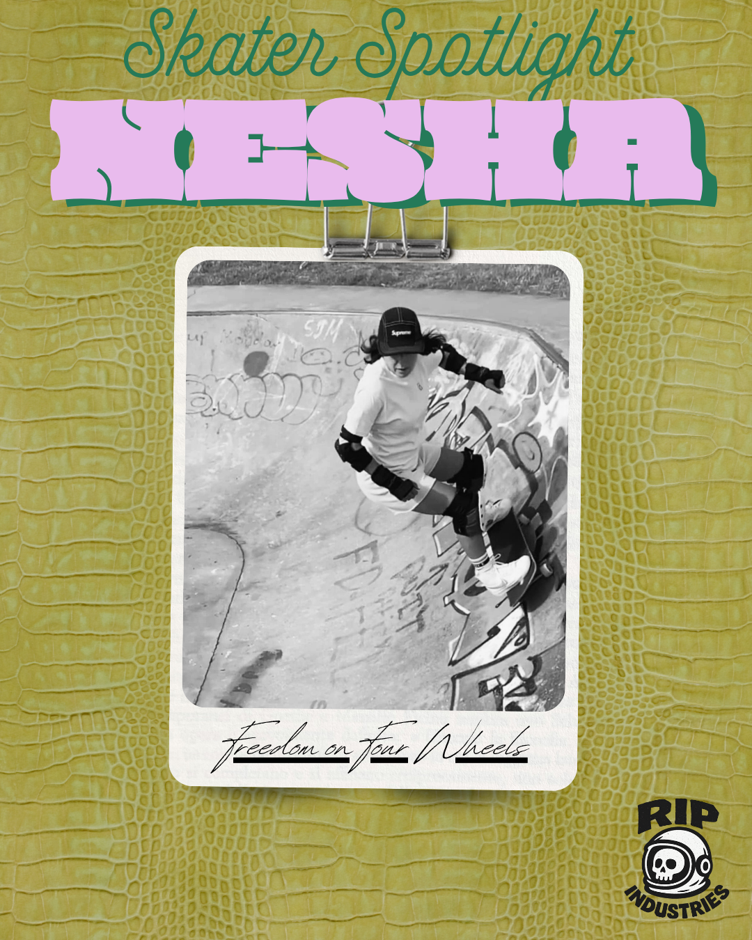 Skater Spotlight featuring Nesha, 52, from London Skate Mums