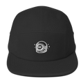 Head Space black embroidered five-panel cap