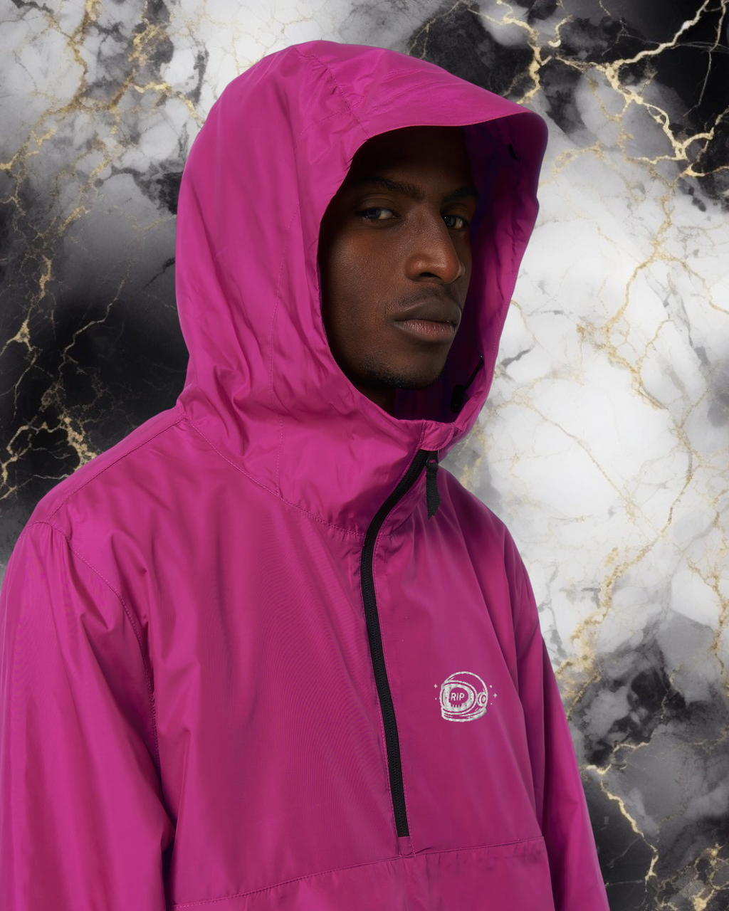RIP industries Original // Half-Zip Pullover Windbreaker // Embroidered