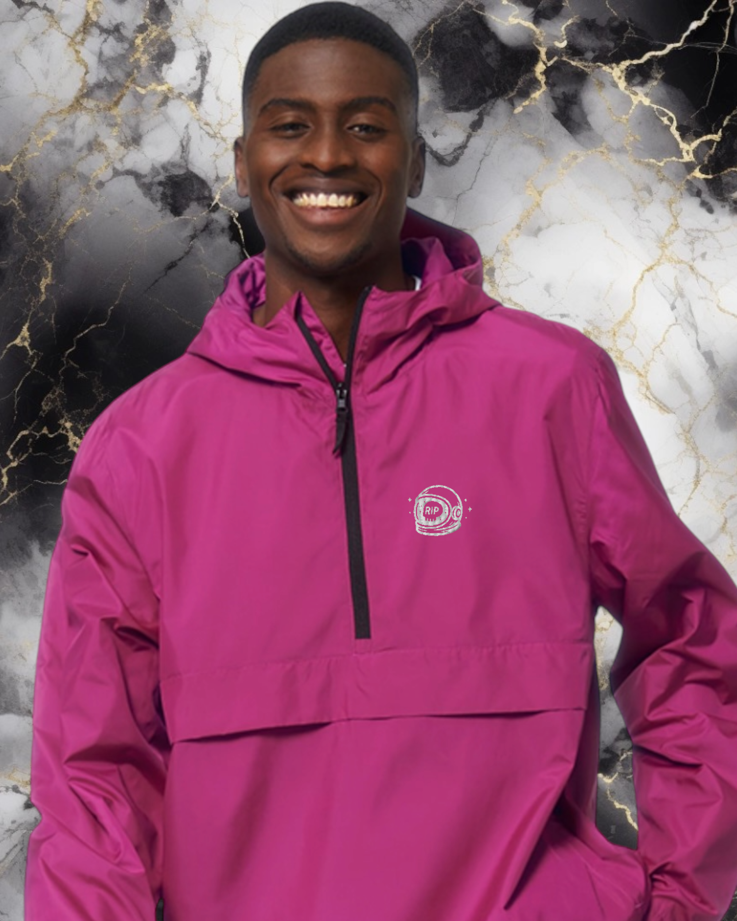 RIP industries Original // Half-Zip Pullover Windbreaker // Embroidered