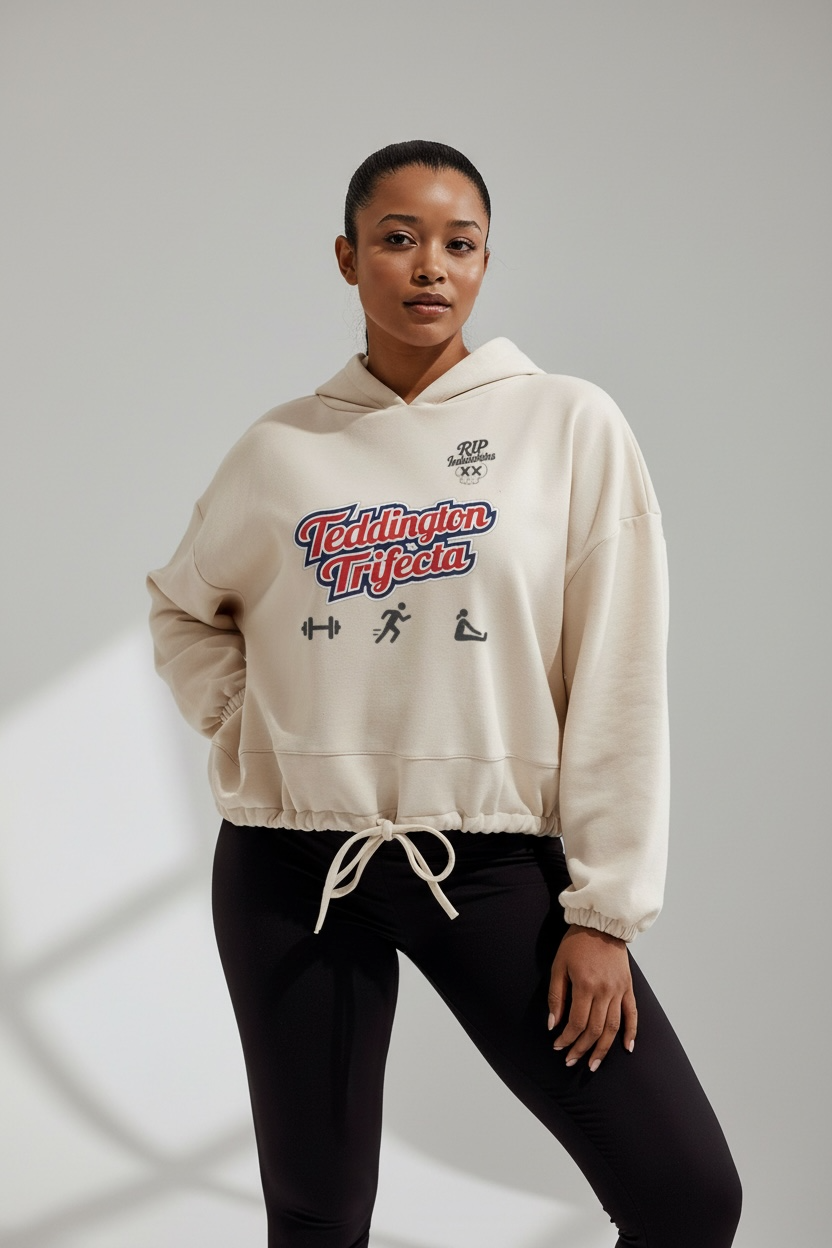 Women's Teddington Trifecta Cropped Oversized Gym Hoodie