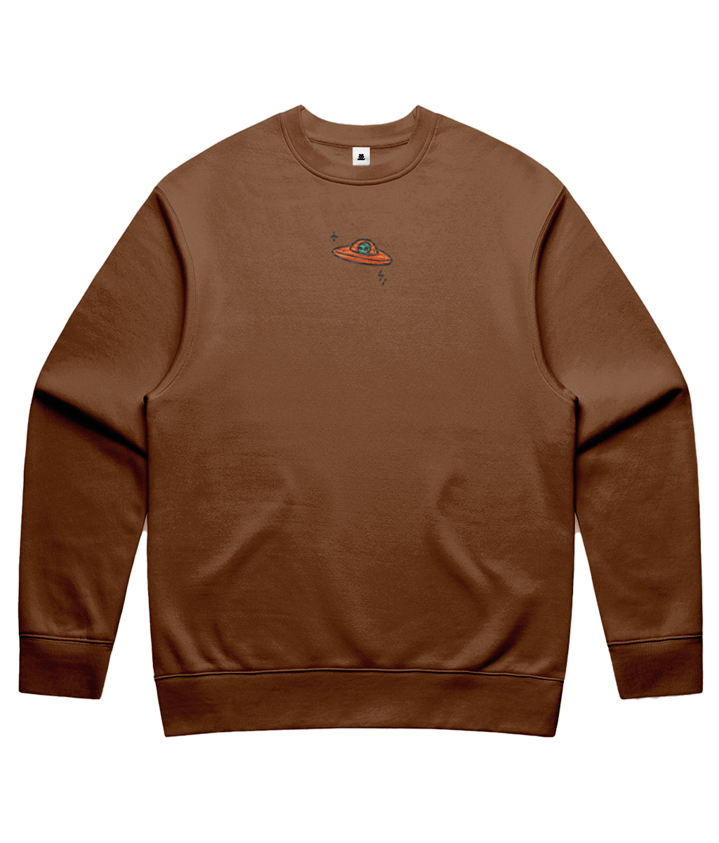 Abducted 320gsm crew sweatshirt – centre chest graphic